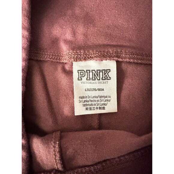 PINK Victoria Secret Large Mauve Matching Set Zip Up Hoodie And Bike Yoga Shorts - Picture 9 of 15